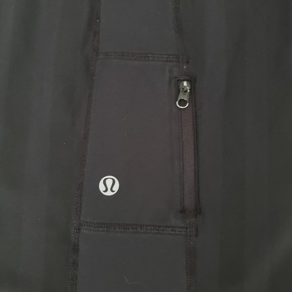 Lululemon Crops Black Wide Leg Waist Drawstring - Picture 2 of 4